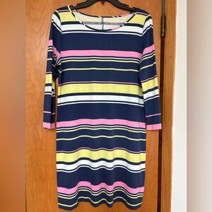 VGUC Lilly Pulitzer Marlowe navy Sun Stripe dress Medium